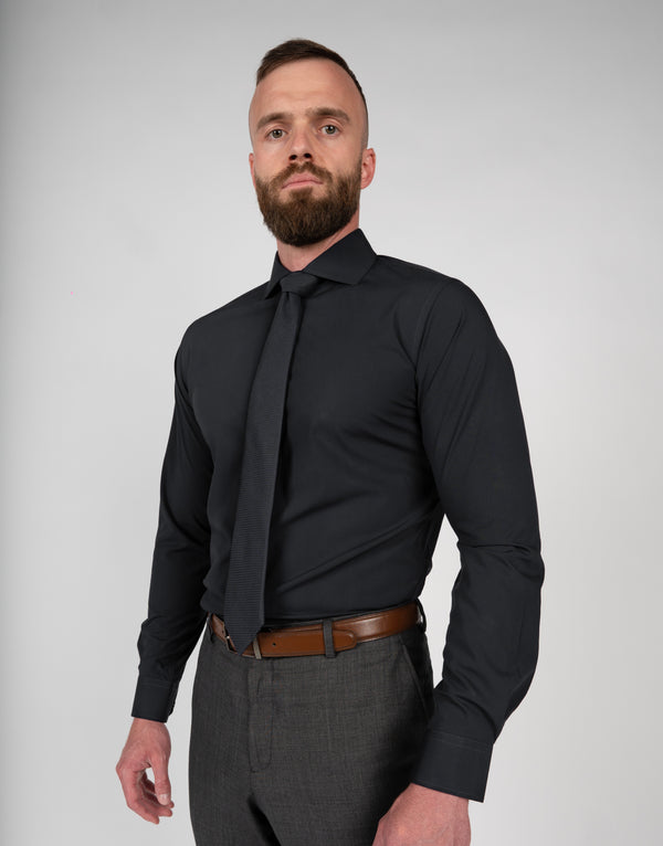 Premium Stretch Dress Shirt - Black