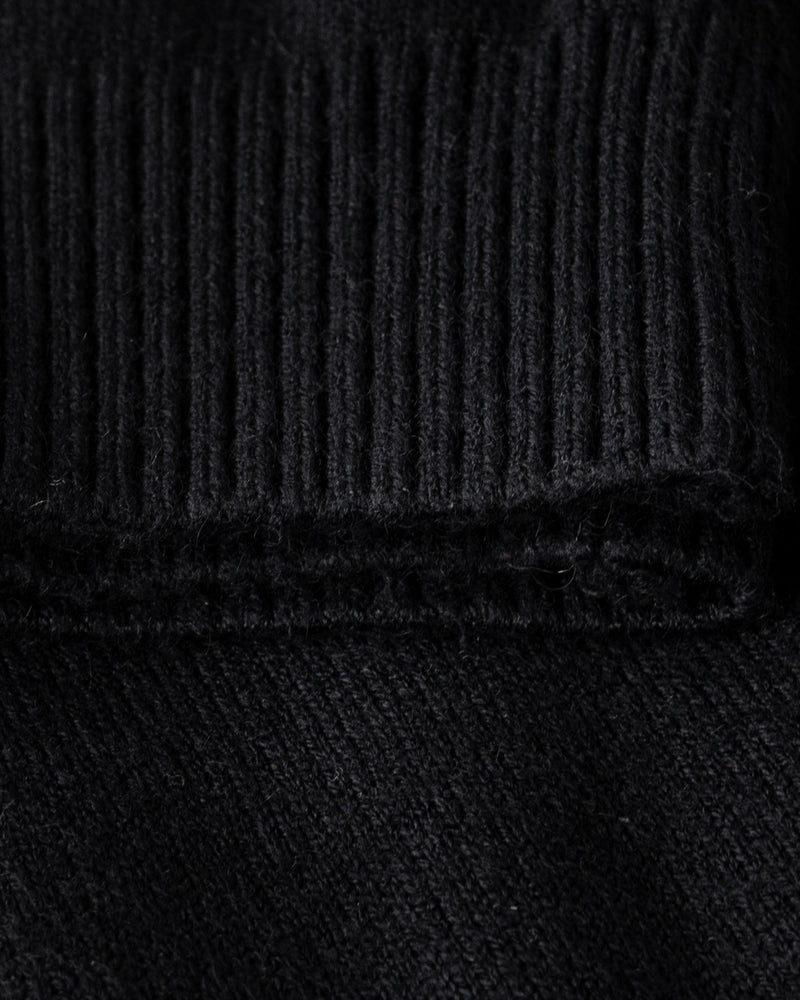 Roll Neck Sweater - Solid Black