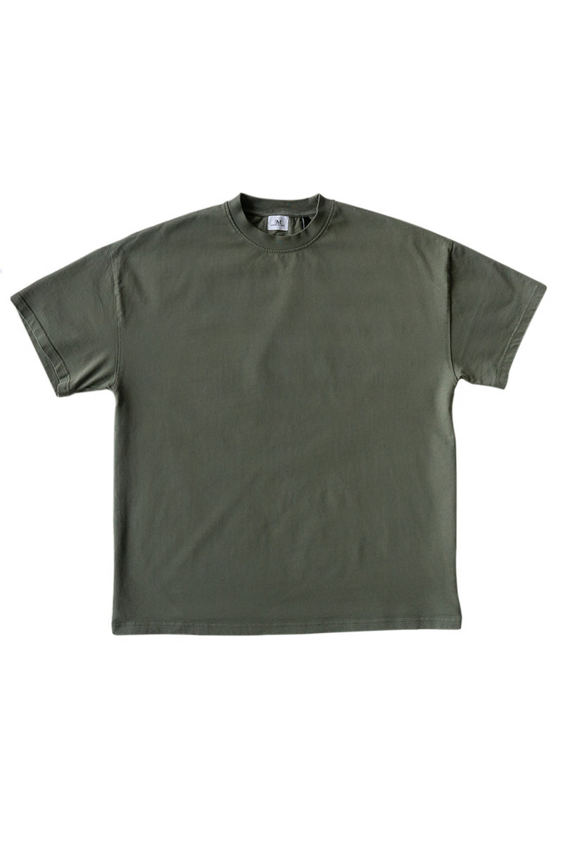 The Drop Shoulder T-Shirt - Olive Green – Edward Michael Apparel