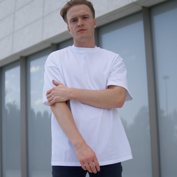 The Drop Shoulder T-Shirt - Pure White – Edward Michael Apparel