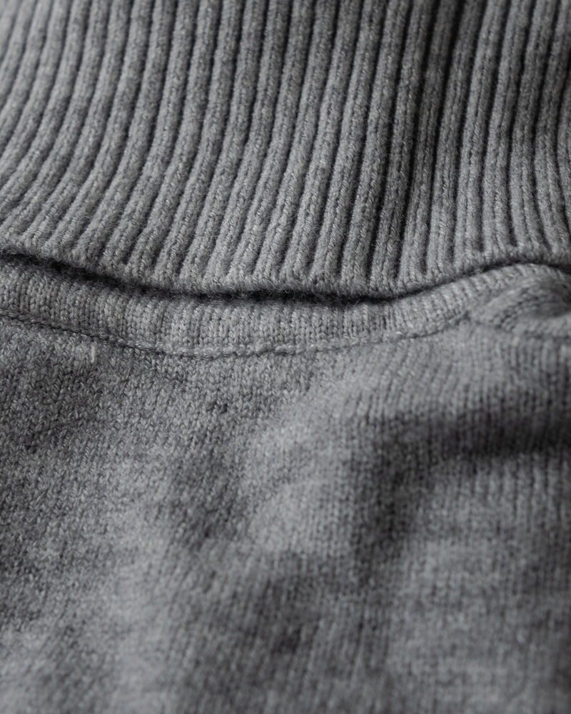 Roll Neck Sweater - Light Grey