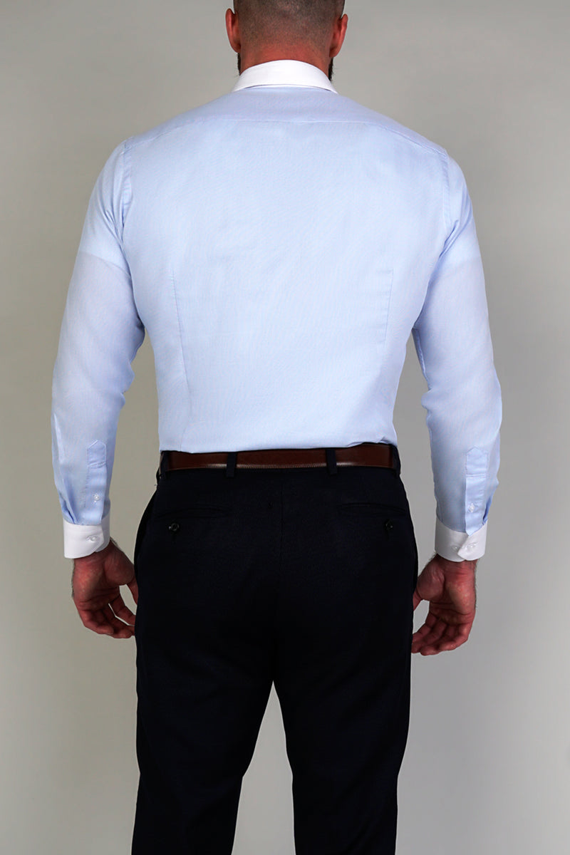 The 'Retro' Dress Shirt - Blue/White